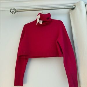 Women's Red Turtleneck Sweater